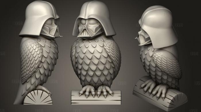 Darth Vader Owl stl model for CNC